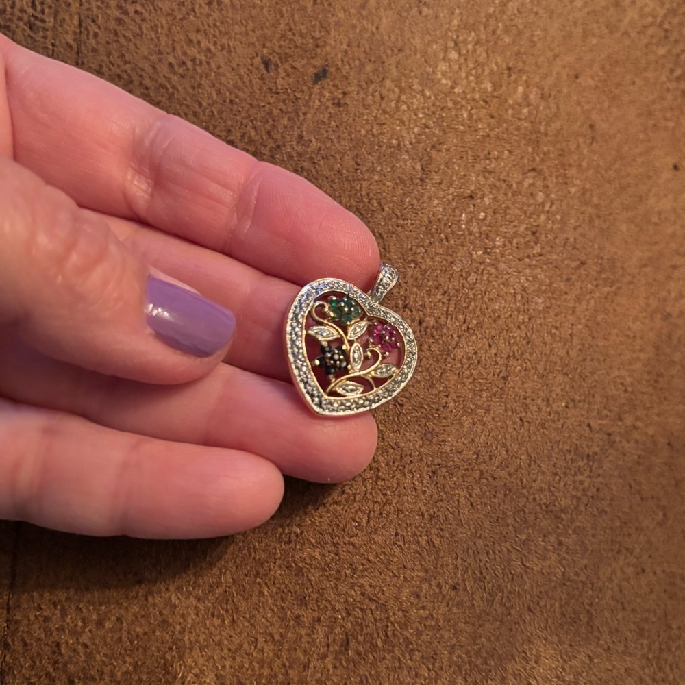Heart-Shaped Multicolor Pendant